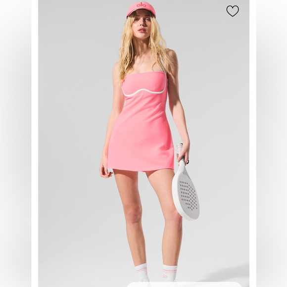 🩷ALO Yoga🩷Airbrush Streamlined Dress - Bubblegum - Picture 6 of 9